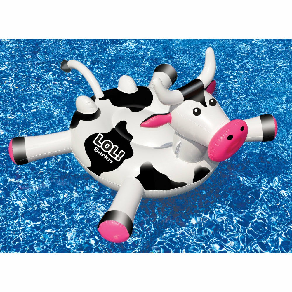 Swimming Pools & Water Toys | Swimline Oversized Cow Inflatable Ride-On Pool Float Outdoor Play Swimming Pools & Water Toys