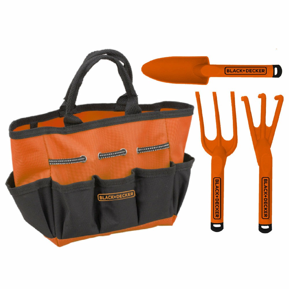 Tools & Workshops | Black And Decker Kids’ 4-Piece Gardening Hand Toolset With Bag Pretend Play & Dress Up Tools & Workshops