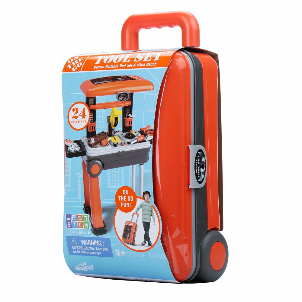 Tools & Workshops | Kid Galaxy 24-Piece On The Go Carry On – Pretend Play Tool Set Pretend Play & Dress Up Tools & Workshops