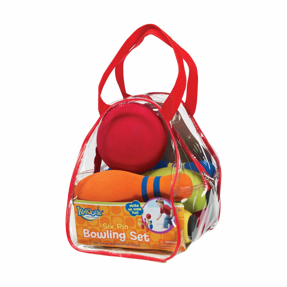 Toy Sports | Kidoozie Colorful Six Pin Bowling Set With Foam Ball And Zippered Storage Outdoor Play Toy Sports