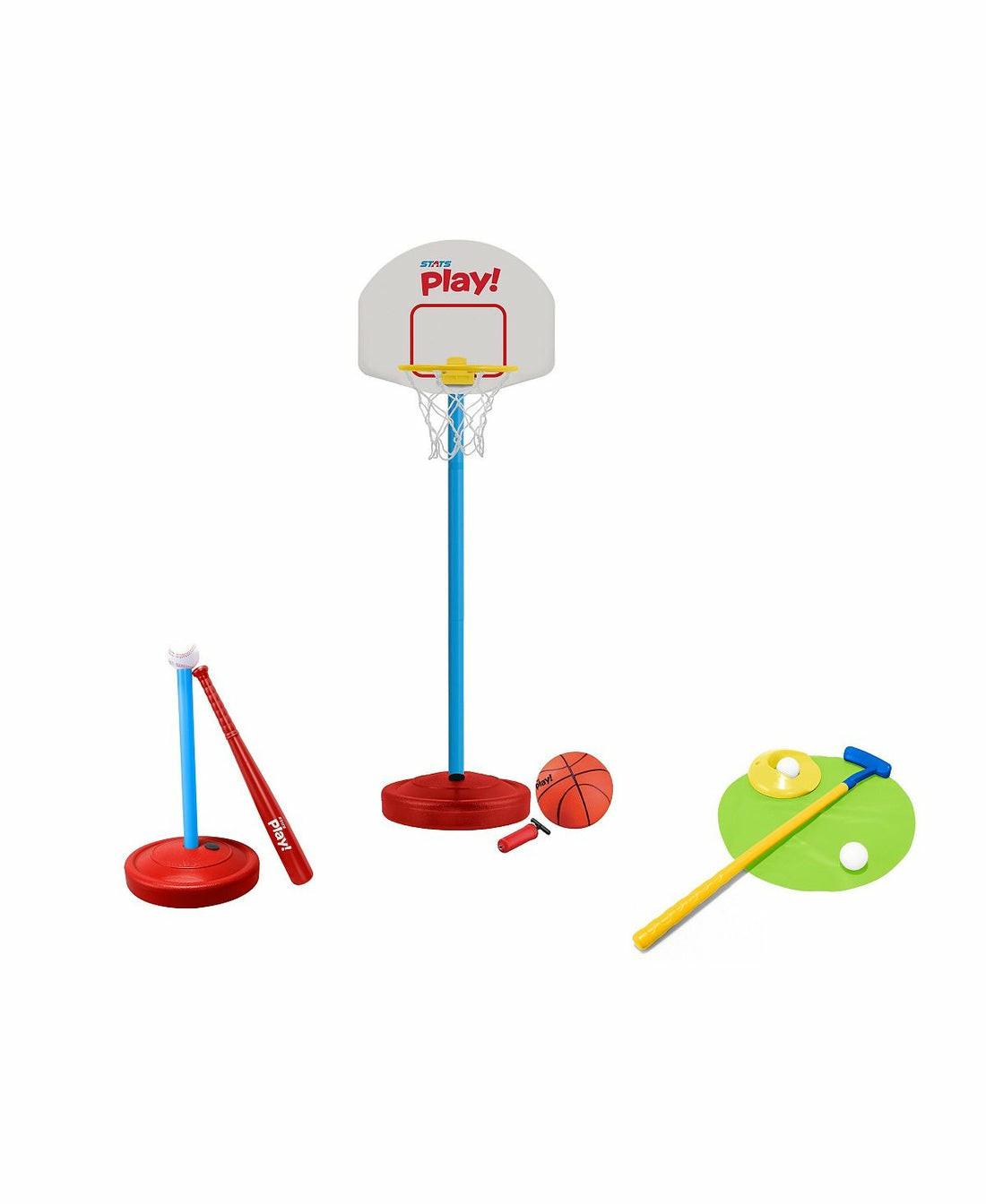 Toy Sports | Toys R Us 3-In-1 Sports Combo Set: Baseball, Basketball, Golf Play Kit Outdoor Play Toy Sports