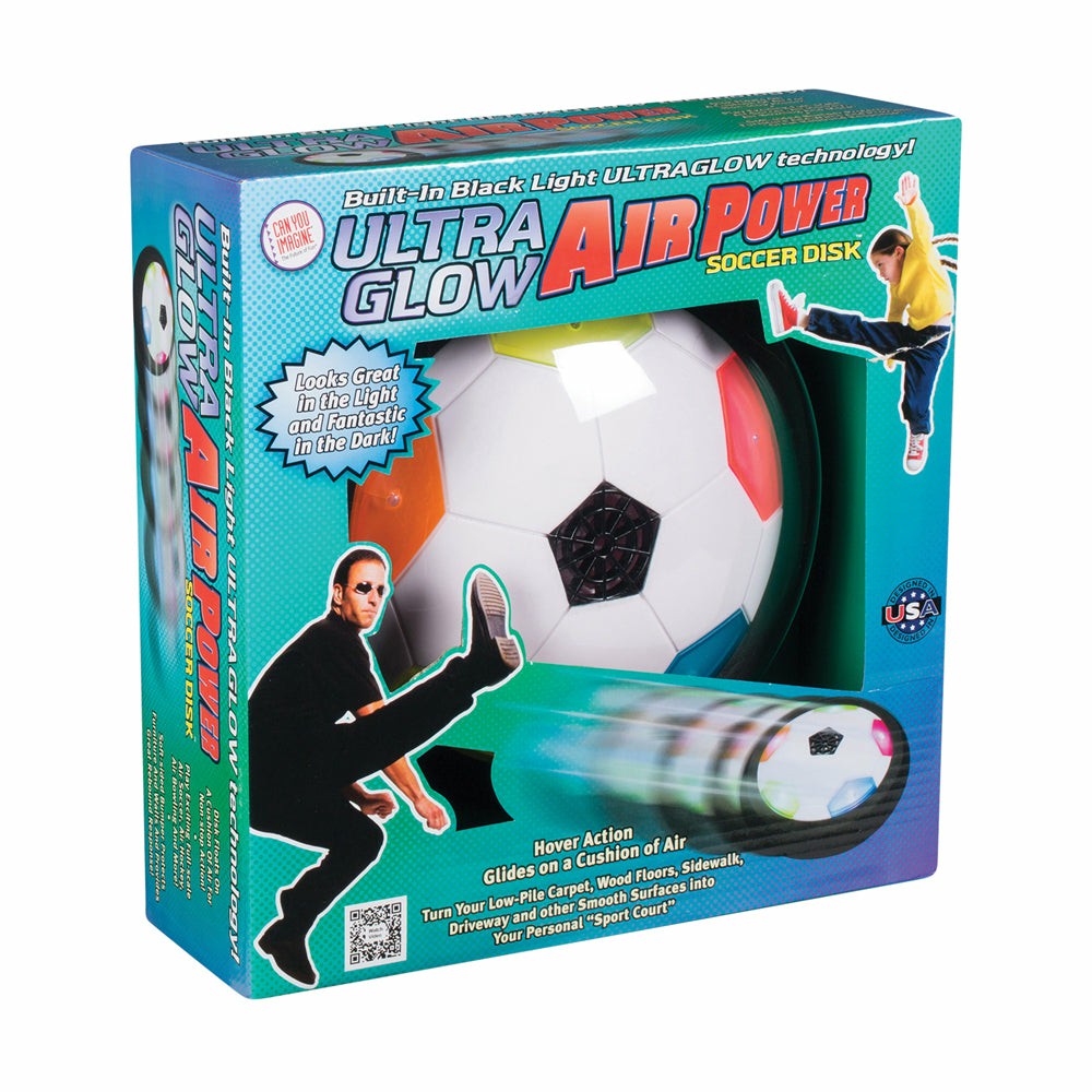 Toy Sports | Toysmith Ultra Glow Air Power Soccer Disk – Light-Up Indoor Play Outdoor Play Toy Sports