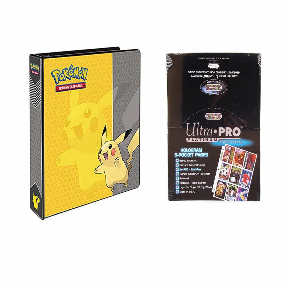 Trading Cards | Ultra Pro Pokemon Pikachu 2″ 3-Ring Binder Card Album With 100 Platinum Sheets Games & Puzzles Trading Cards