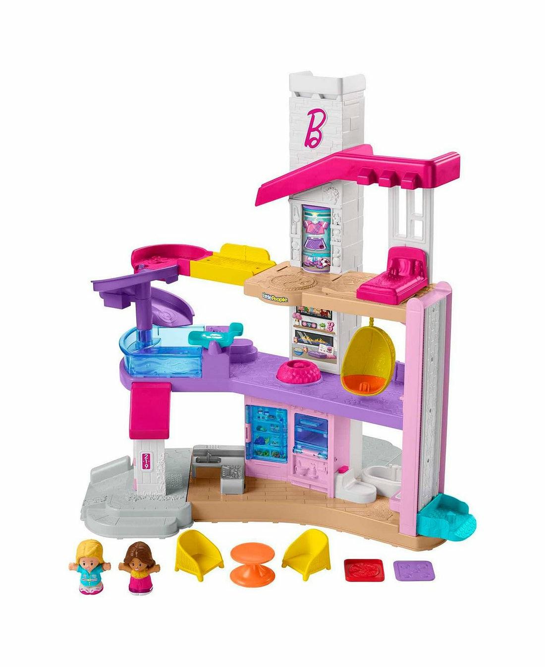 Preschool Figures & Playsets | Little People Barbie Dreamhouse Toddler Playset With Lights And Sounds Action Figures & Playsets Preschool Figures & Playsets