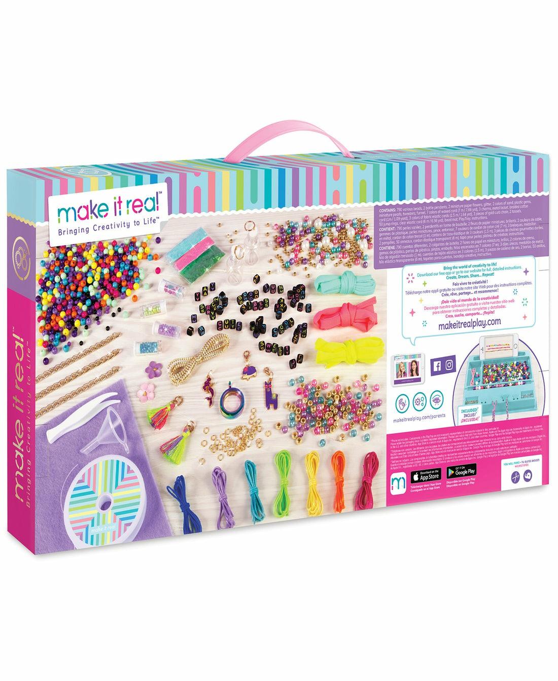 Crafts & Activities | Make It Real Mega Jewelry Studio Diy Bead & Charm Kit Arts & Crafts Crafts & Activities