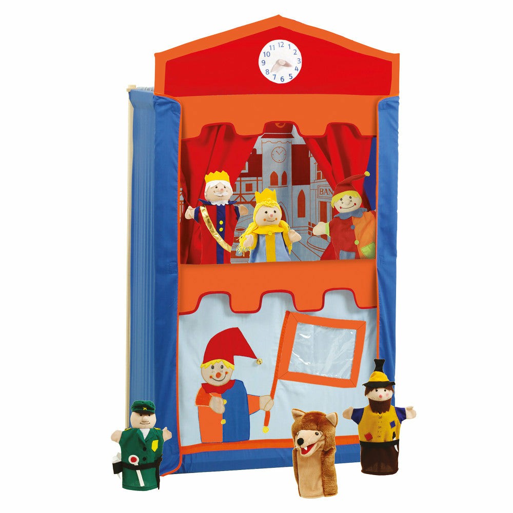 Puppets & Puppet Theaters | Roba Punch & Judy Show: Deluxe Wooden Puppet Theater Set Pretend Play & Dress Up Puppets & Puppet Theaters