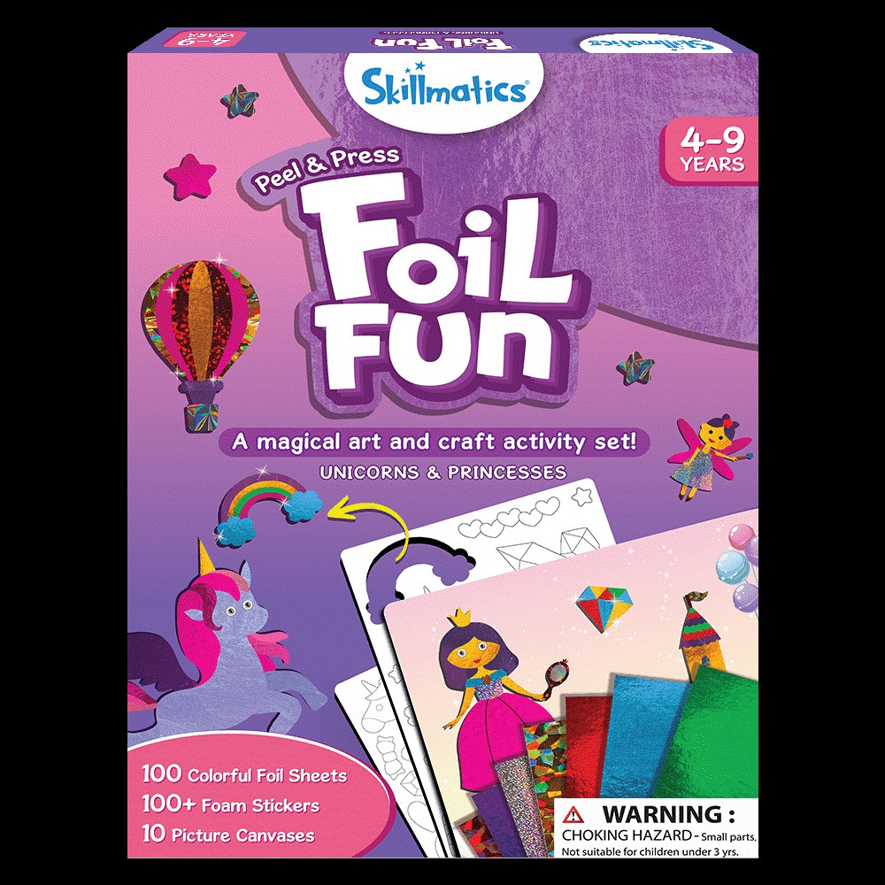 Crafts & Activities | Foil Fun Unicorn & Princess Creative Foil Art Kit Arts & Crafts Crafts & Activities