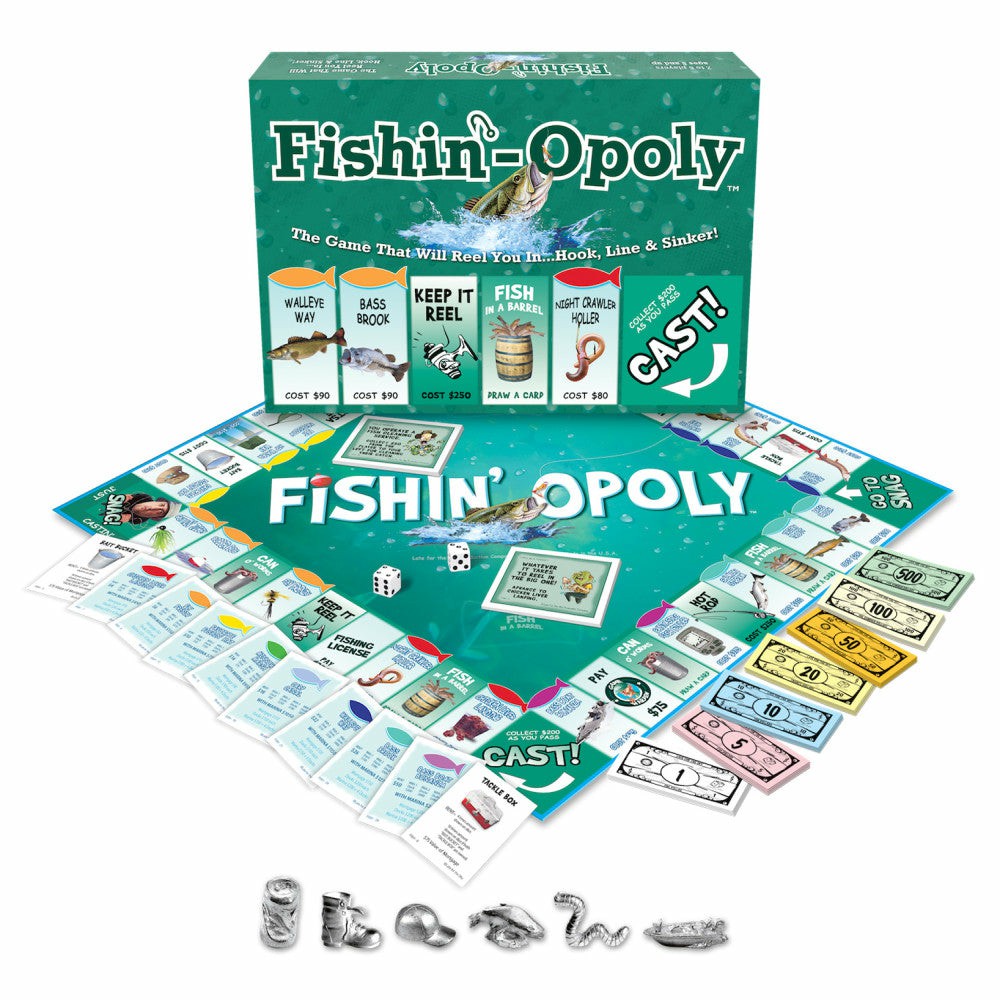 Role-Playing Games | Late For The Sky Fishin’-Opoly Board Game For Family Game Night Games & Puzzles Role-Playing Games