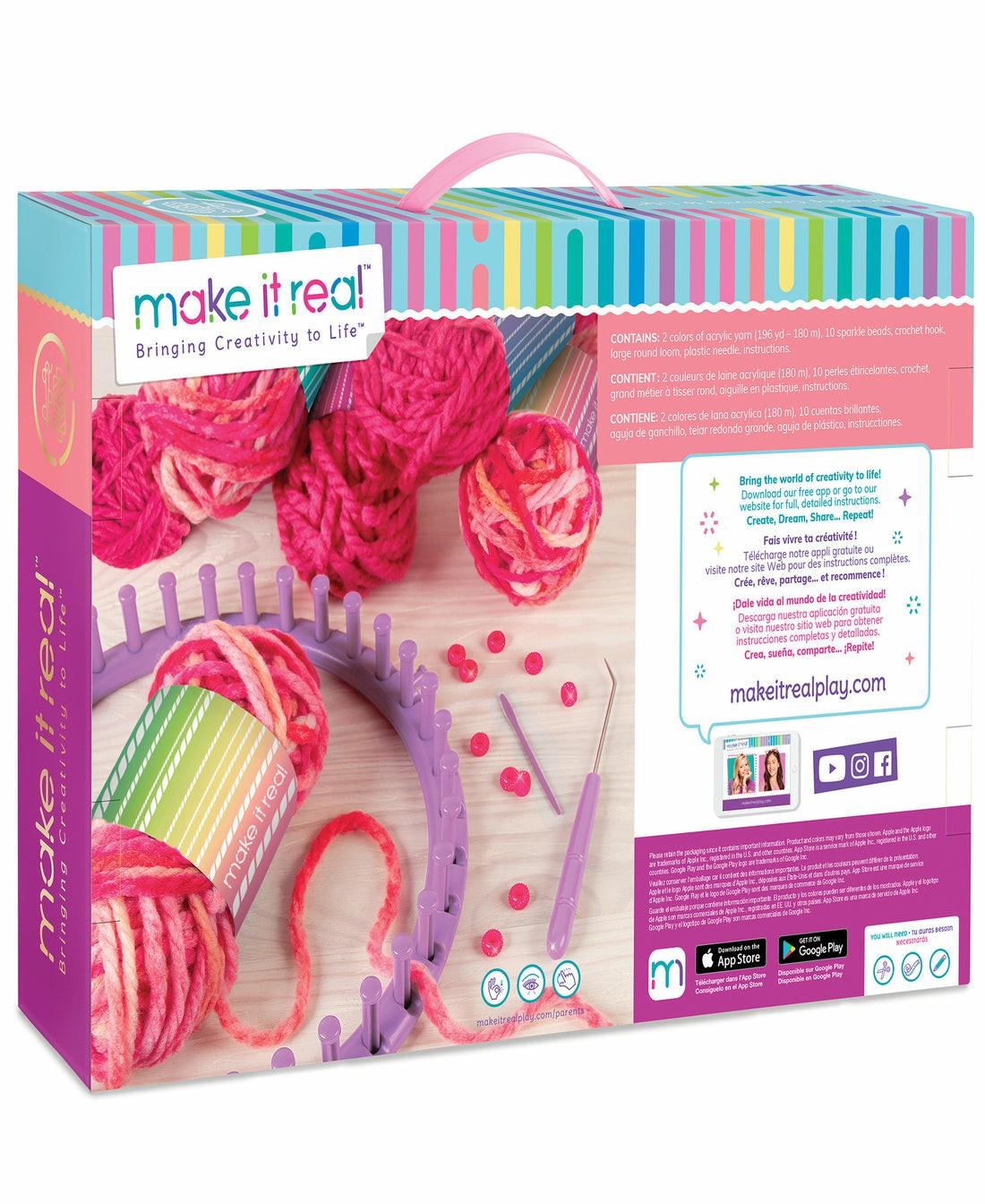 Crafts & Activities | Make It Real Diy Beanie Bun & Infinity Scarf Knitting Kit – Multicolor Arts & Crafts Crafts & Activities