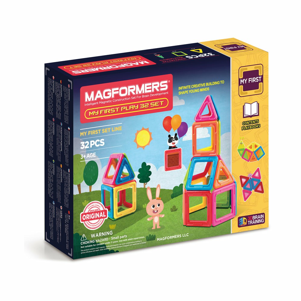 Magnetic Tiles & Building Sets | Magformers My First 32-Piece Building Set – Creative Magnetic Play Kit Building Blocks & Sets Magnetic Tiles & Building Sets