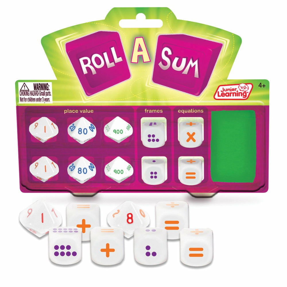 Math, Counting & Time | Roll A Sum Junior Learning Game – Educational Math Dice Set For Ages 5-6 Learning & Development Math, Counting & Time