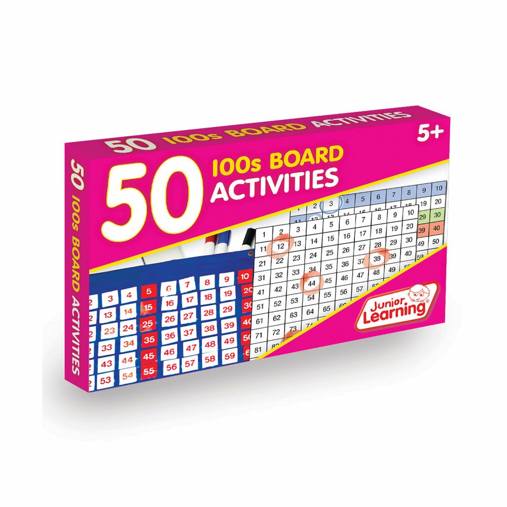 Math Toys | Junior Learning 50 Activities For The Hundreds Board – Math Learning Set For Ages 5-8 Math Toys Math Toys