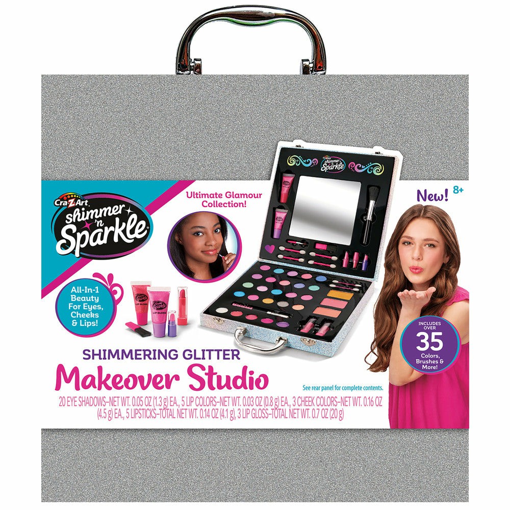 Crafts & Activities | Shimmer ‘N Sparkle Glitter Makeover Studio 35Pc Beauty Kit – All-In-One Makeup Set Arts & Crafts Crafts & Activities