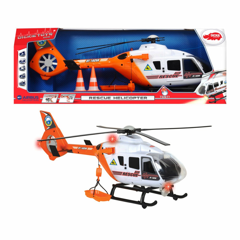 Playsets & Vehicles | Dickie Toys 25″ Sos Rescue Helicopter With Lights And Sounds Action Figures & Playsets Playsets & Vehicles