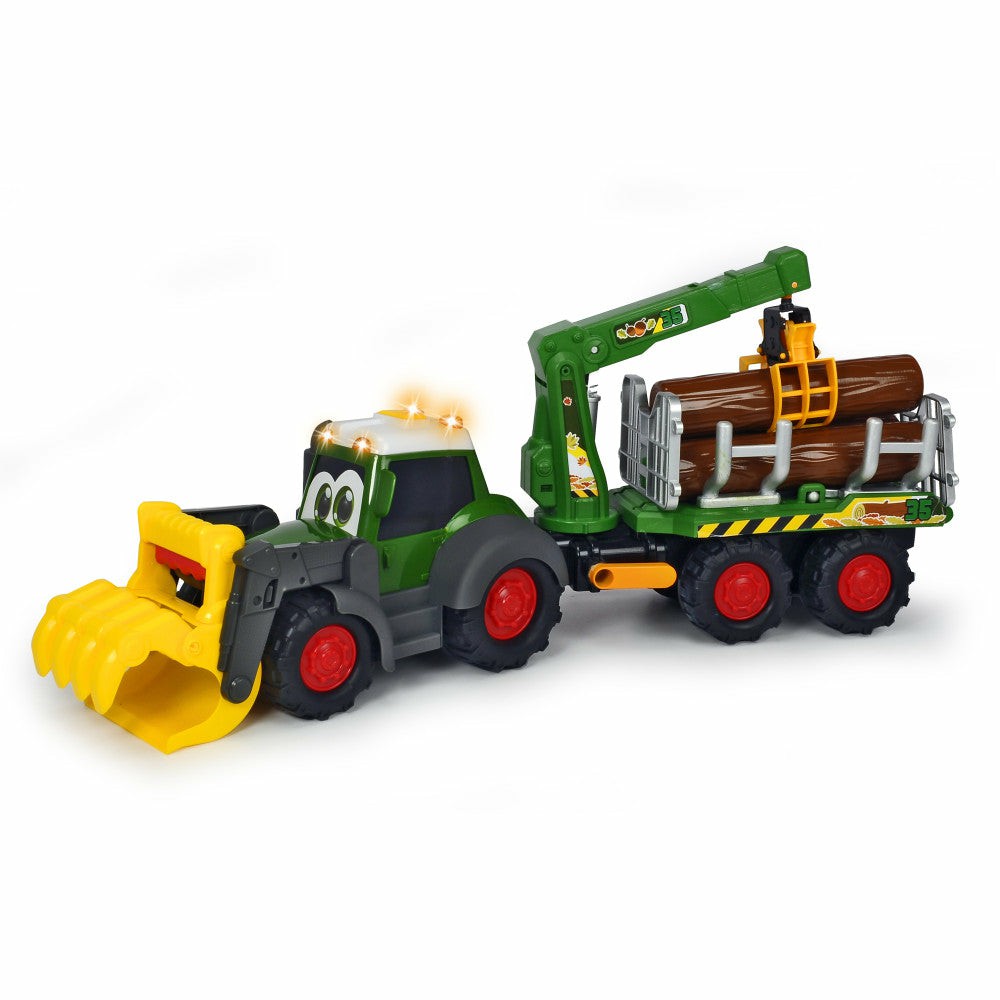 Playsets & Vehicles | Dickie Toys Happy Fendt Forester Truck And Trailer With Interactive Features Action Figures & Playsets Playsets & Vehicles