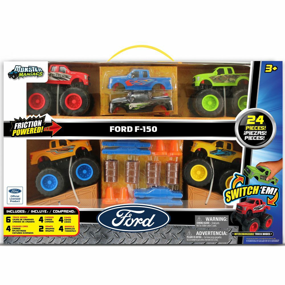 Playsets & Vehicles | Monster Maniacs Ford Switch ‘Ems 24 Piece Interactive Vehicle Set Action Figures & Playsets Playsets & Vehicles