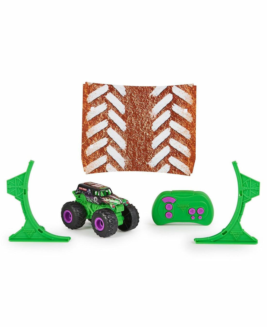 Rc Cars & Flight | Monster Jam Grave Digger Rc Monster Truck – 1:64 Scale With Ramp And Turbo Boost Rc Cars & Flight Rc Cars & Flight