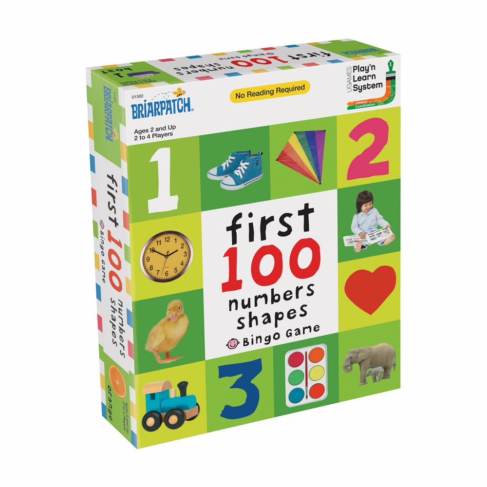 Toddler & Preschool Games & Puzzles | First 100 Numbers Shapes Educational Bingo Game By Briarpatch Games & Puzzles Toddler & Preschool Games & Puzzles