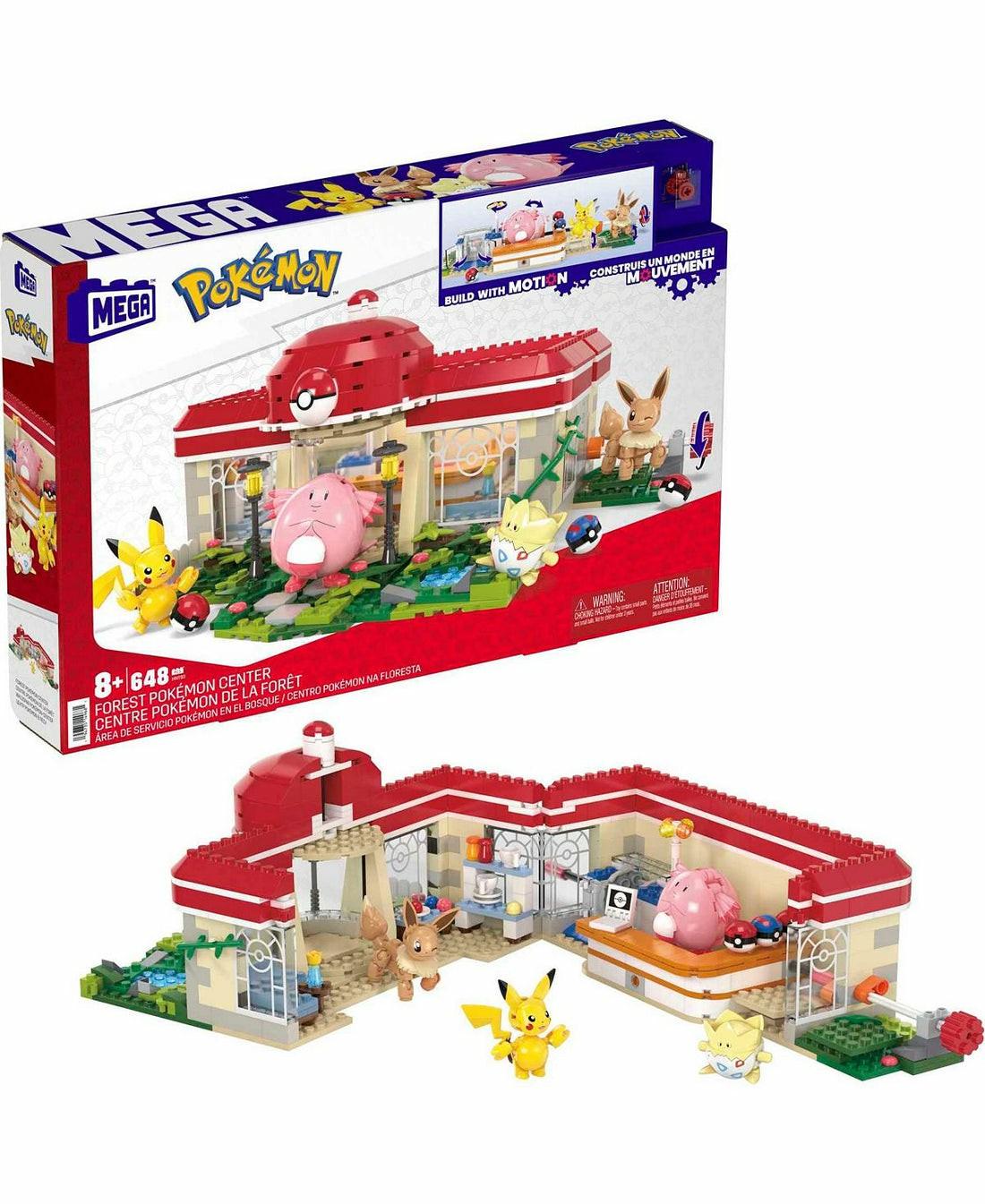 Fan Vault | Mega Pokemon Adventure Builder: Forest Pokemon Center Building Set – 648 Pieces Action Figures & Playsets Fan Vault